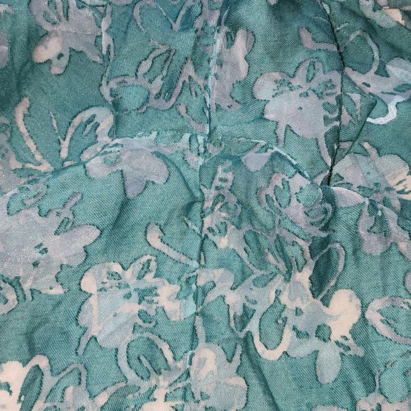 Cut Loose Round Neck Teal Sheer Button Front Jacket sz XL - Picture 11 of 12